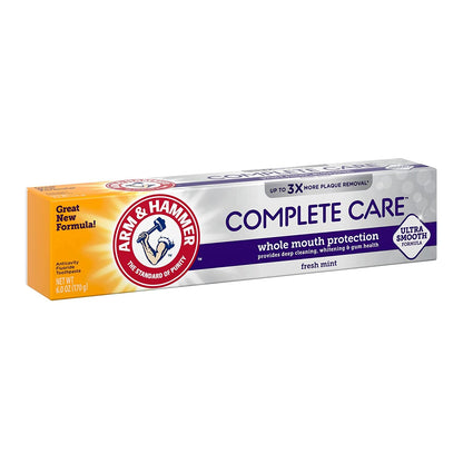 Arm & Hammer Complete Care Stain Defense Toothpaste, Fluoride Anticavity, 6 oz – Pack of 6 (Packaging May Vary)