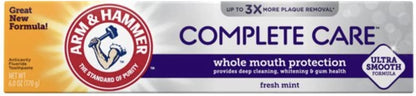 Arm & Hammer Complete Care Stain Defense Toothpaste, Fluoride Anticavity, 6 oz – Pack of 6 (Packaging May Vary)