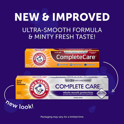 ARM & HAMMER Complete Care Fluoride Toothpaste – Fresh Mint 6 oz (Pack of 12)