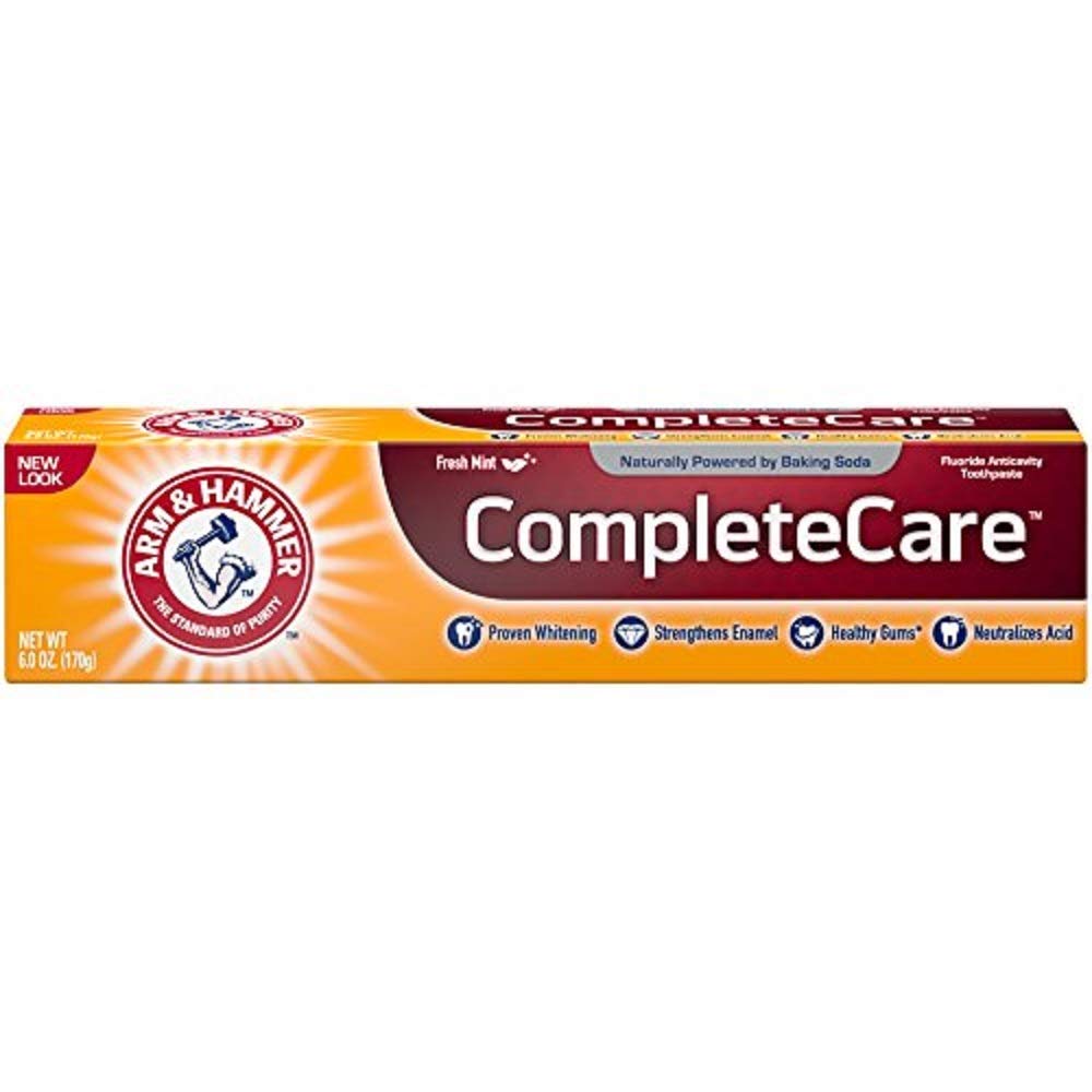 ARM & HAMMER Complete Care Fluoride Anticavity Toothpaste – Fresh Mint, 6 oz (Pack of 4)