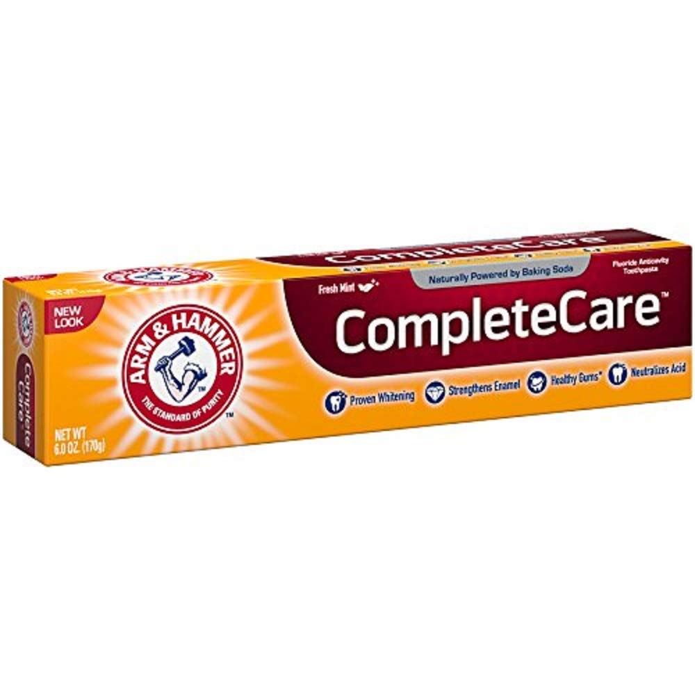ARM & HAMMER Complete Care Fluoride Anticavity Toothpaste – Fresh Mint, 6 oz (Pack of 4)