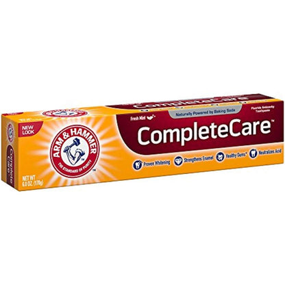 ARM & HAMMER Complete Care Fluoride Anticavity Toothpaste – Fresh Mint, 6 oz (Pack of 4)