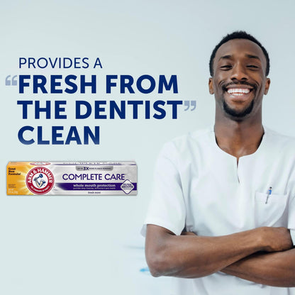 ARM & HAMMER Complete Care Toothpaste - Whole Mouth Protection 6 Pack, Fresh Mint, Travel Size 0.9 oz