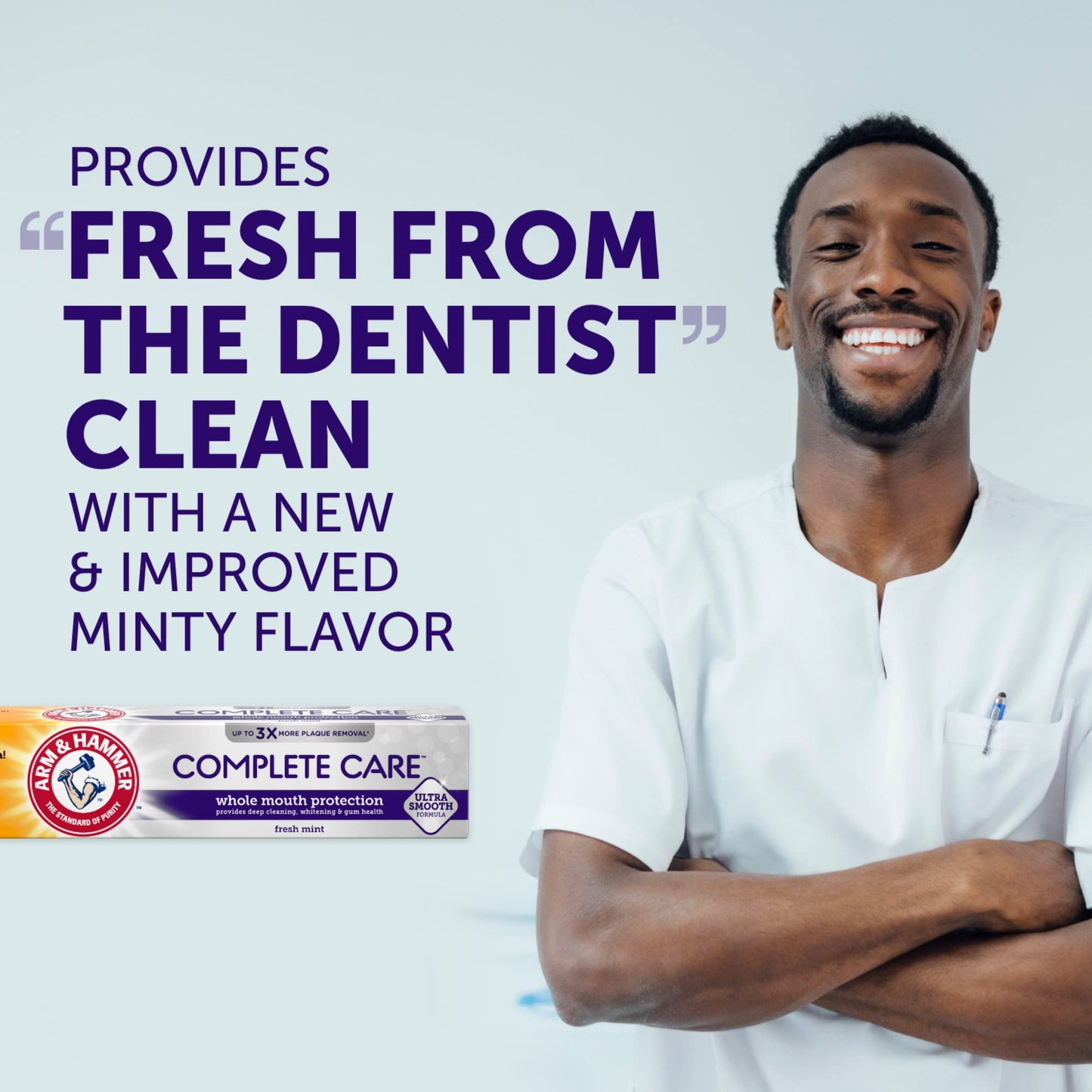 Arm & Hammer Complete Care Toothpaste – Whole Mouth Protection Six Pack, Mint, Fluoride (72 oz) Packaging May Vary