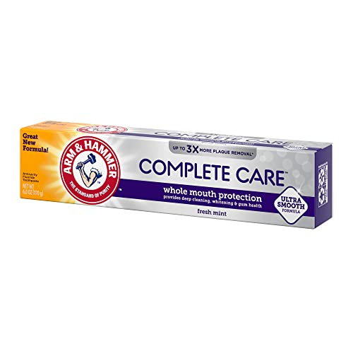 Arm & Hammer Complete Care Toothpaste – Whole Mouth Protection Six Pack, Mint, Fluoride (72 oz) Packaging May Vary