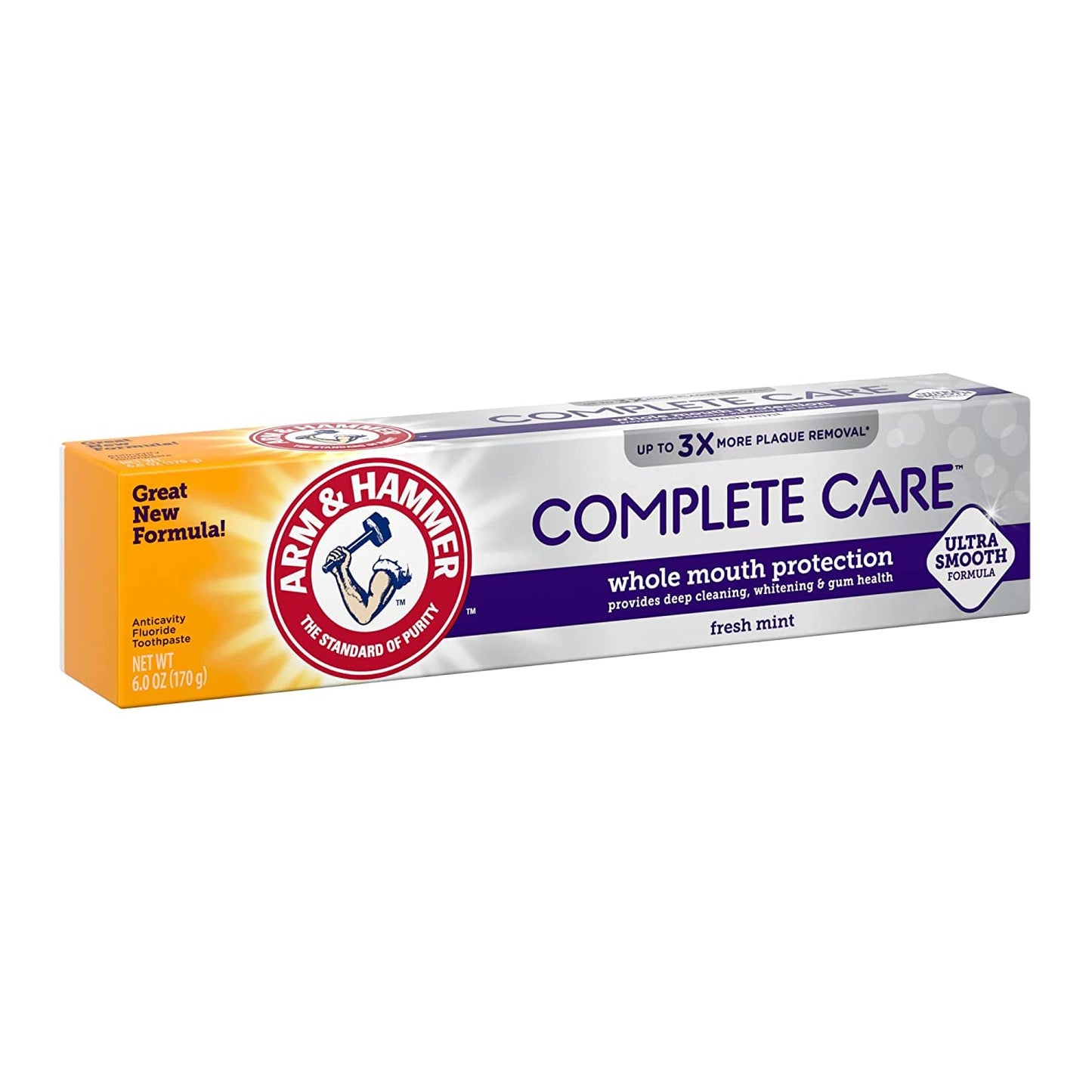 ARM & HAMMER Complete Care Fluoride Toothpaste – Fresh Mint 6 oz (Pack of 12)