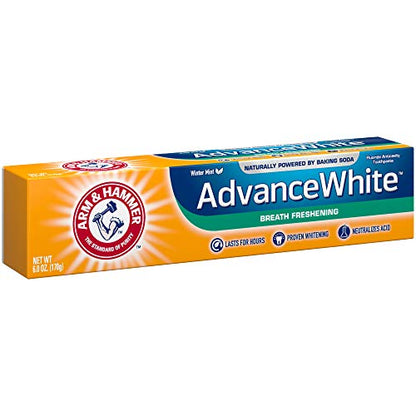 Arm & Hammer Advanced White Breath Freshening Toothpaste – Winter Mint, 6 oz | Fluoride Toothpaste
