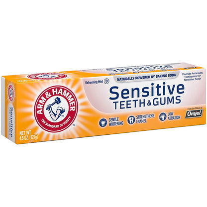 ARM & HAMMER Sensitive Teeth & Gums Toothpaste 4.5 oz Pack of 6