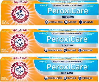Arm & Hammer PeroxiCare Deep Clean Toothpaste – Clean Mint 6 oz (Pack of 3)