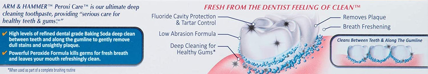 Arm & Hammer PeroxiCare Deep Clean Toothpaste – Clean Mint 6 oz (Pack of 3)