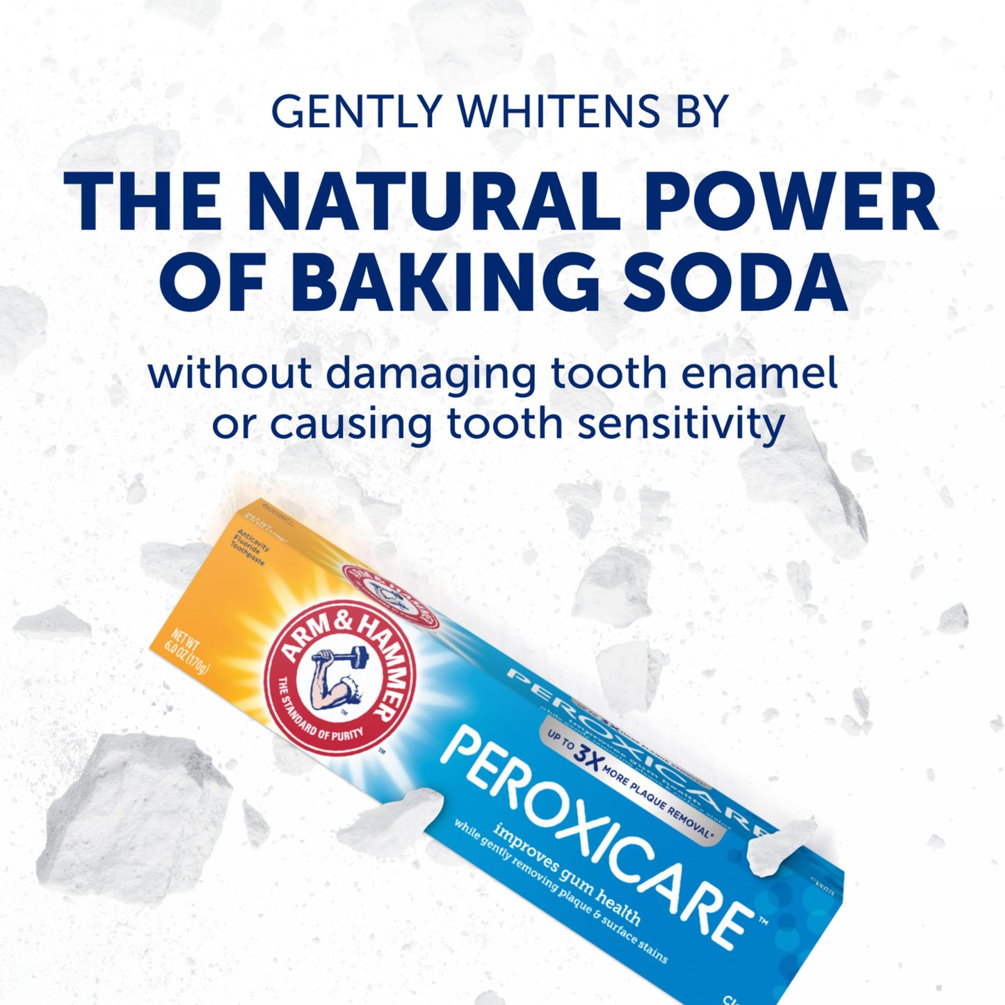 ARM & HAMMER Peroxicare Toothpaste for Gum Health – Baking Soda, Clean Mint, 6 oz, 4-Pack