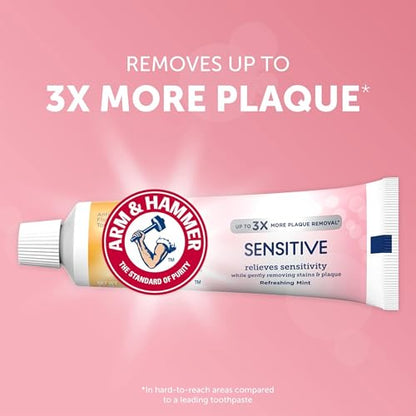 ARM & HAMMER Sensitive Teeth & Gums Toothpaste – 6 Pack, Mint, 0.9 oz Tubes