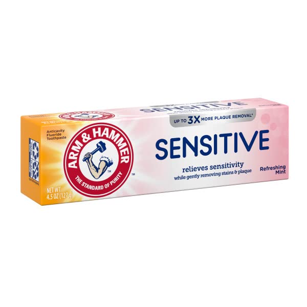 ARM & HAMMER Sensitive Teeth & Gums Toothpaste – 4.5 oz, Pack of 2