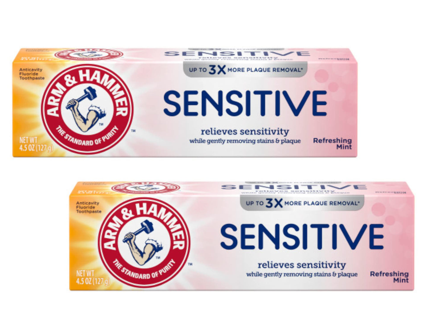ARM & HAMMER Sensitive Teeth & Gums Toothpaste – 4.5 oz, Pack of 2