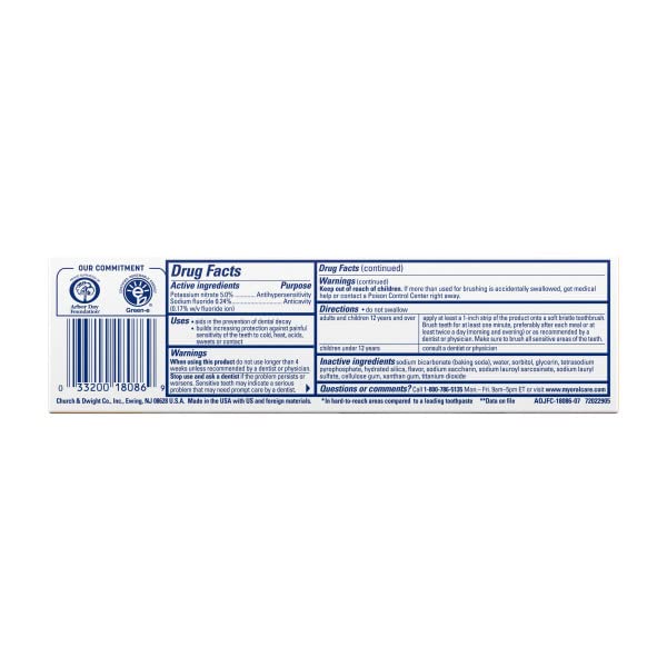 ARM & HAMMER Sensitive Teeth & Gums Toothpaste – 4.5 oz, Pack of 2