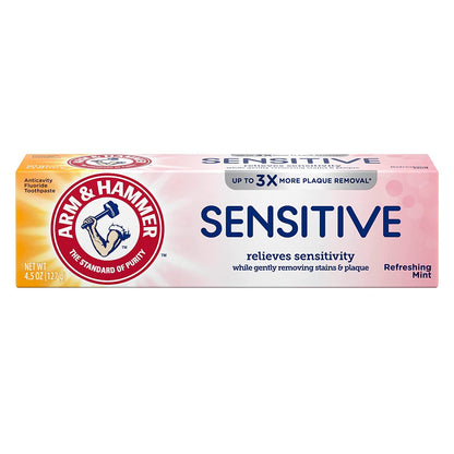 Arm & Hammer Sensitive Toothpaste - Pack of 3, Whitening, Fresh Mint 4.5 oz