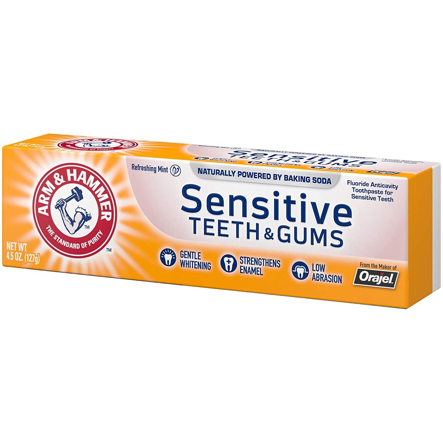 Arm & Hammer Sensitive Toothpaste - Pack of 3, Whitening, Fresh Mint 4.5 oz