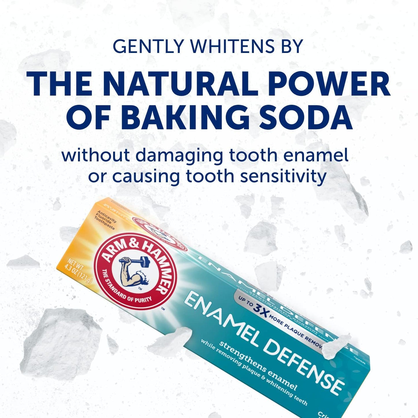 ARM & HAMMER Truly Radiant Whitening & Enamel Strengthening Toothpaste – Fresh Mint, 4.3 oz (Pack of 5)