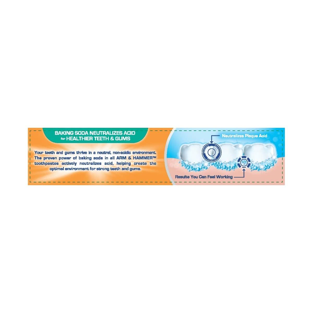 ARM & HAMMER Truly Radiant Whitening & Enamel Strengthening Toothpaste – Fresh Mint, 4.3 oz (Pack of 5)