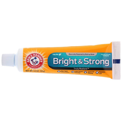 ARM & HAMMER Truly Radiant Whitening & Enamel Strengthening Toothpaste – Fresh Mint, 4.3 oz (Pack of 5)