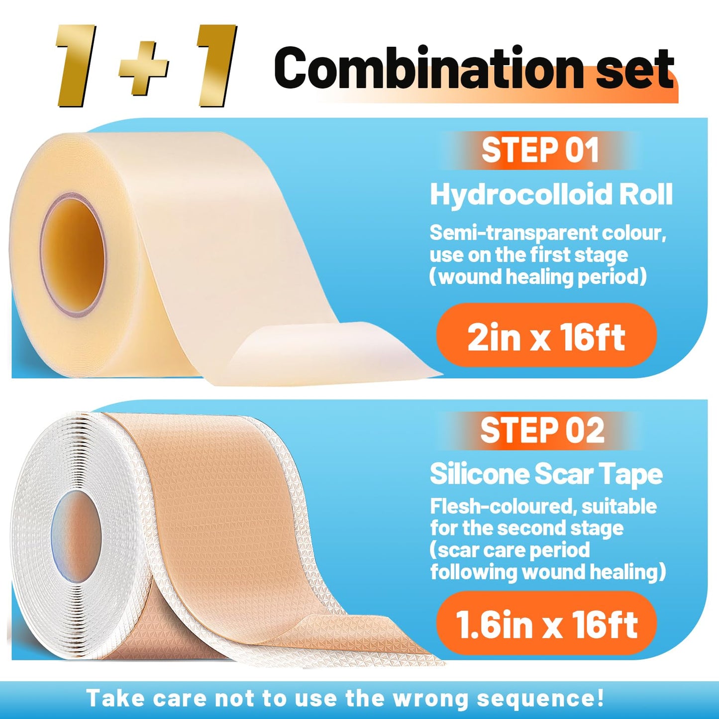 Arme Hydrocolloid Roll & Silicone Scar Tape — Complete Wound Care Duo