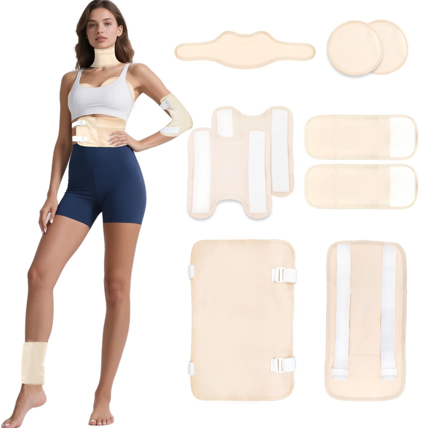 ARMINACO Castor Oil Pack Wrap – 9-Piece Full-Body Detox & Pain Relief (Adjustable)