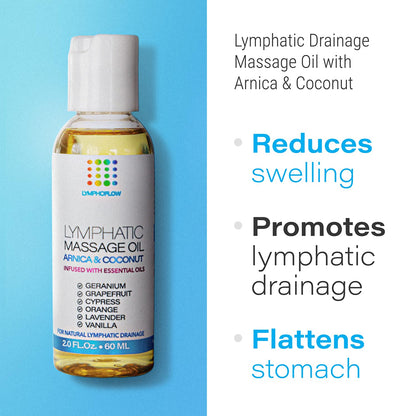 Lymphatic Drainage Massage Oil with Arnica & Coconut Oil – Post-Surgery Recovery (2 oz)