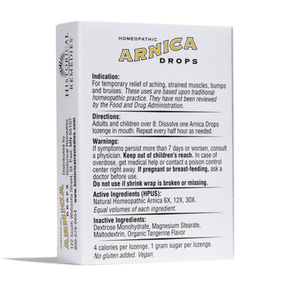 Historical Remedies Arnica Drops (1 Pack) | Natural First Aid for Injuries, Soreness & Fatigue | Organic Tangerine Flavor, Vegan & Gluten-Free