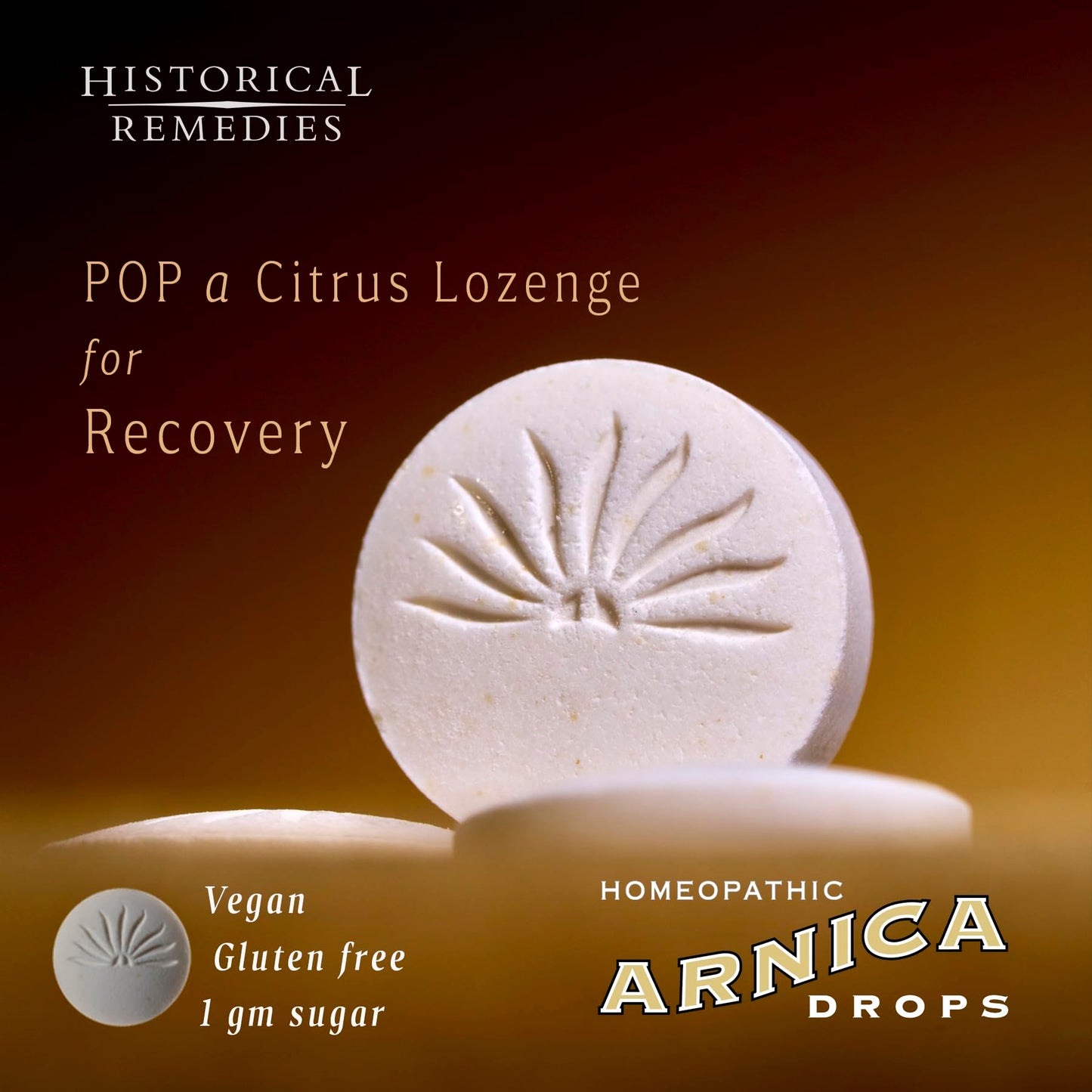 Historical Remedies Arnica Drops (1 Pack) | Natural First Aid for Injuries, Soreness & Fatigue | Organic Tangerine Flavor, Vegan & Gluten-Free