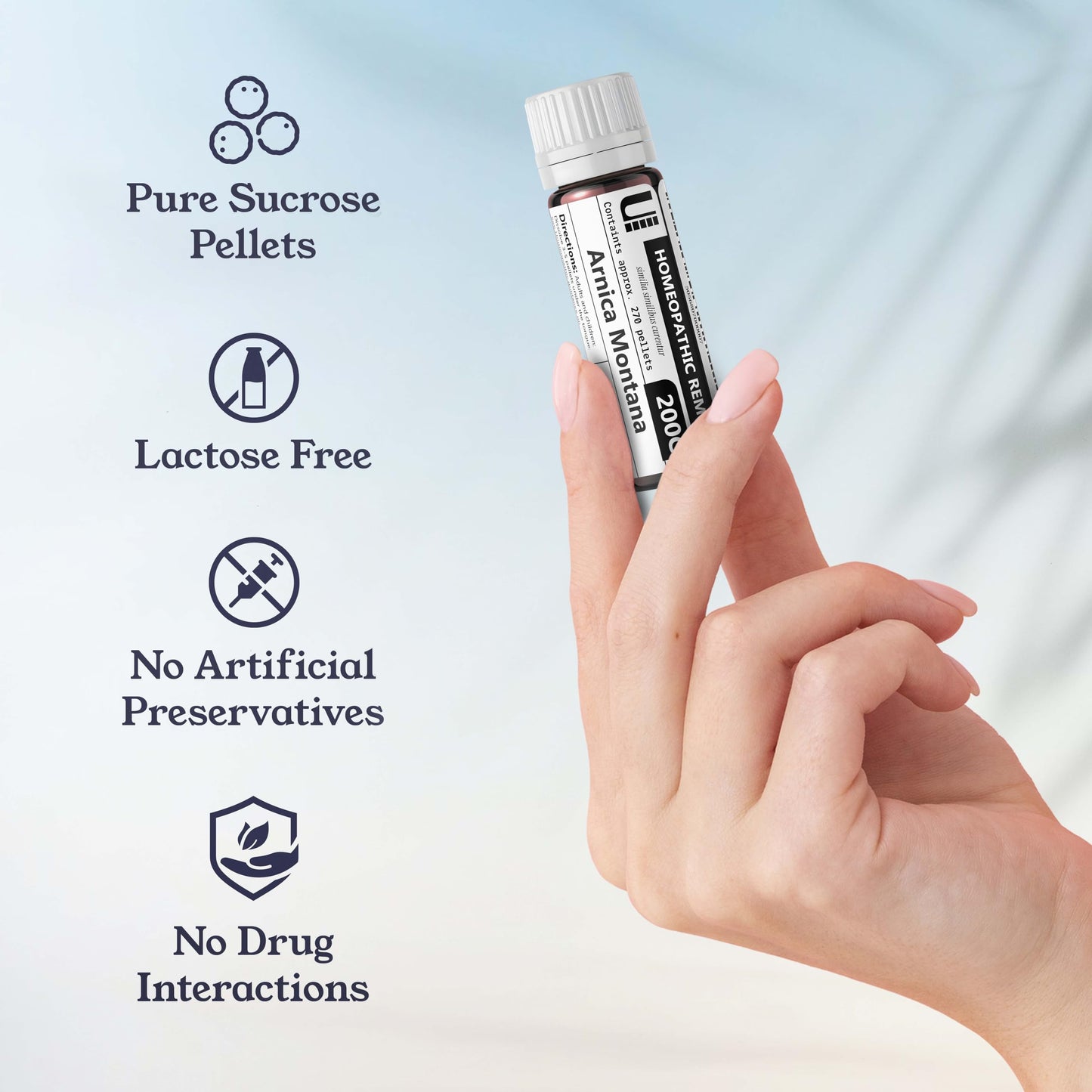 Arnica Montana 200C Homeopathic Remedy - 270 Pellets (90 Doses) | Urenus
