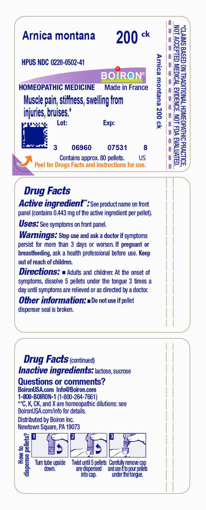 Arnica Montana 200CK Boiron – 80 Pellets
