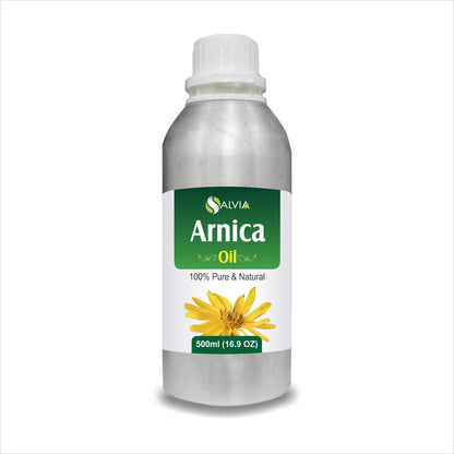 Arnica Montana Therapeutic Essential Oil – Salvia Amber Bottle, 100% Natural, Cold-Pressed (500 ml) Aromatherapy Premium Oil