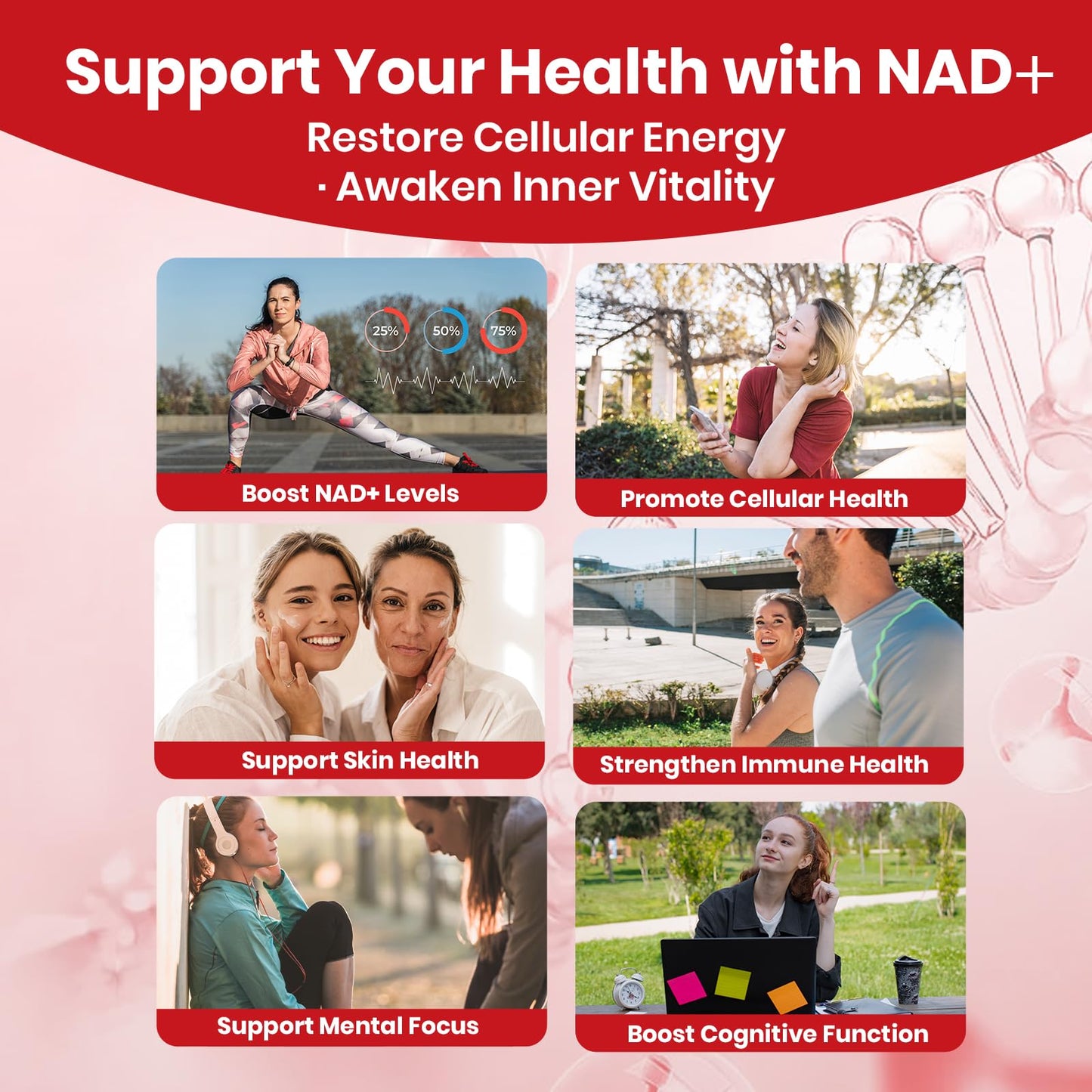 Arofum NAD+ Supplement 1000mg Liquid – 30 Packets | NR 850mg, Resveratrol & CoQ10