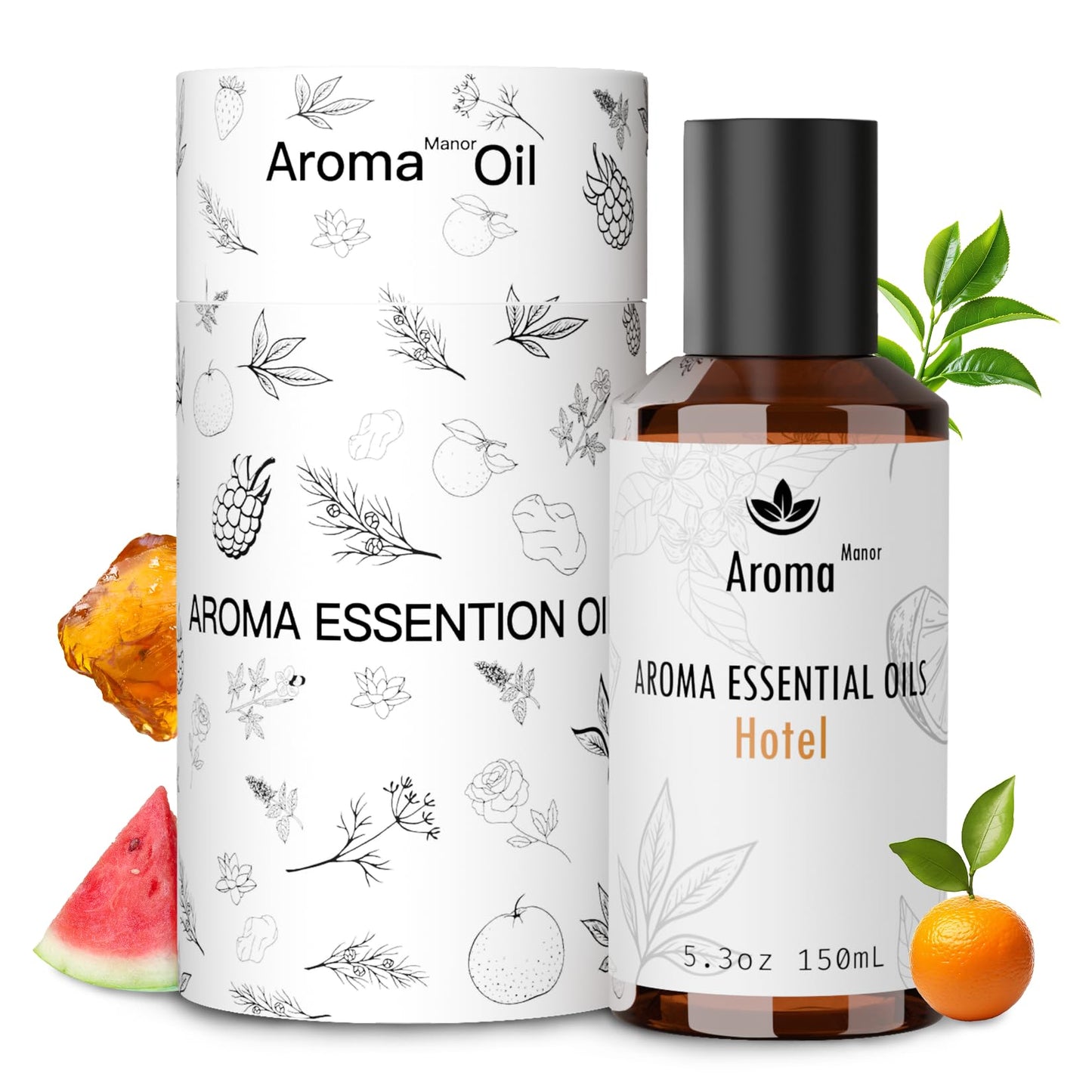 Aroma Manor Hotel Diffuser Oil – Clementine & Santal (150mL) | Luxury Scent for Diffusers
