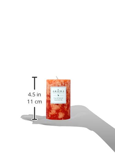 Aroma Naturals Orange & Cedar Pillar Candle – Clarity, 2.5x4 in