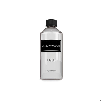 Aroma360 Black Diffuser Oil Blend | Luxury Essential Aromatherapy for Reed Diffusers | Sage, Tiaré Flower & Saffron | 16.9 oz (500 mL)