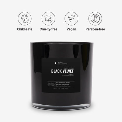 Aroma360 Black Velvet Scented Candle 55oz – Luxury Hotels Inspired, 300 Hour Burn Time