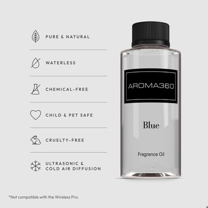 Aroma360 Blue Diffuser Oil Blend | Luxury Essential Aromatherapy Reed Diffuser | 6.7 fl oz (200 mL)