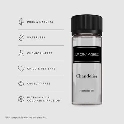 Aroma360 Chandelier Fragrance Oil Blend – Luxury Diffuser Oil, Bergamot, Sandalwood & Saffron (50ml)