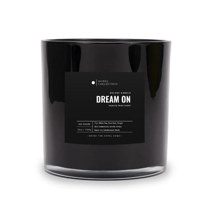 Aroma360 Dream On Deluxe Candle – Hotel-Inspired Scent with White Tea, Vanilla & Cedar | 55oz, 300-Hour Burn