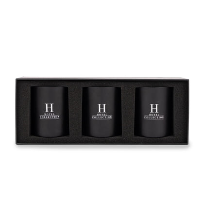 Aroma360 Hotel Collection Candle Trio Gift Set (Black Velvet) – 50-Hour Soy Candles