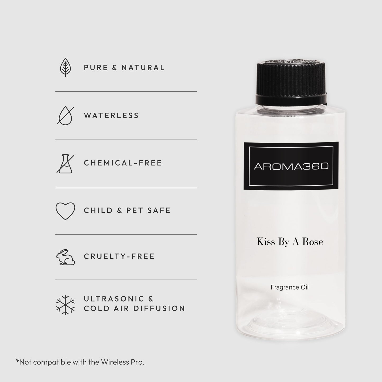 Aroma360 Kiss By A Rose 200mL | Premium Fragrance Oil for Diffusers