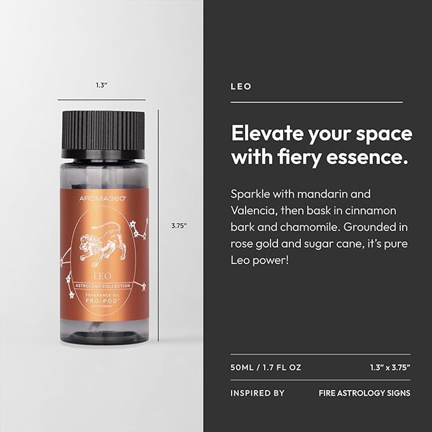 Aroma360 Leo Pro-Pod Oil Blend – Valencia Bloom, Cinnamon Bark & Rose Gold | Luxury Diffuser Oil 50 mL