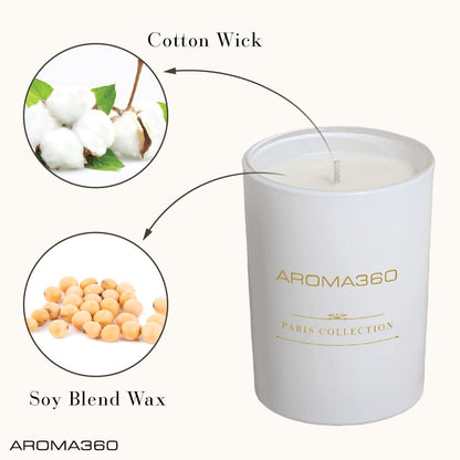 Aroma360 Paris Collection Chandelier Trio – Bergamot, Jasmine, Saffron & Sweet Berry Soy Candles
