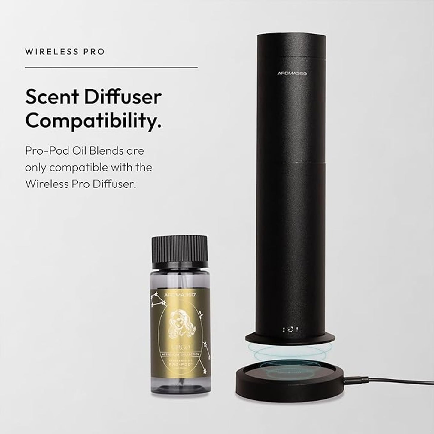 Aroma360 Pro Pod Virgo Fragrance Oil for Diffusers | Gold Dust Peach, Seafoam Rose & Honeywood, 50mL
