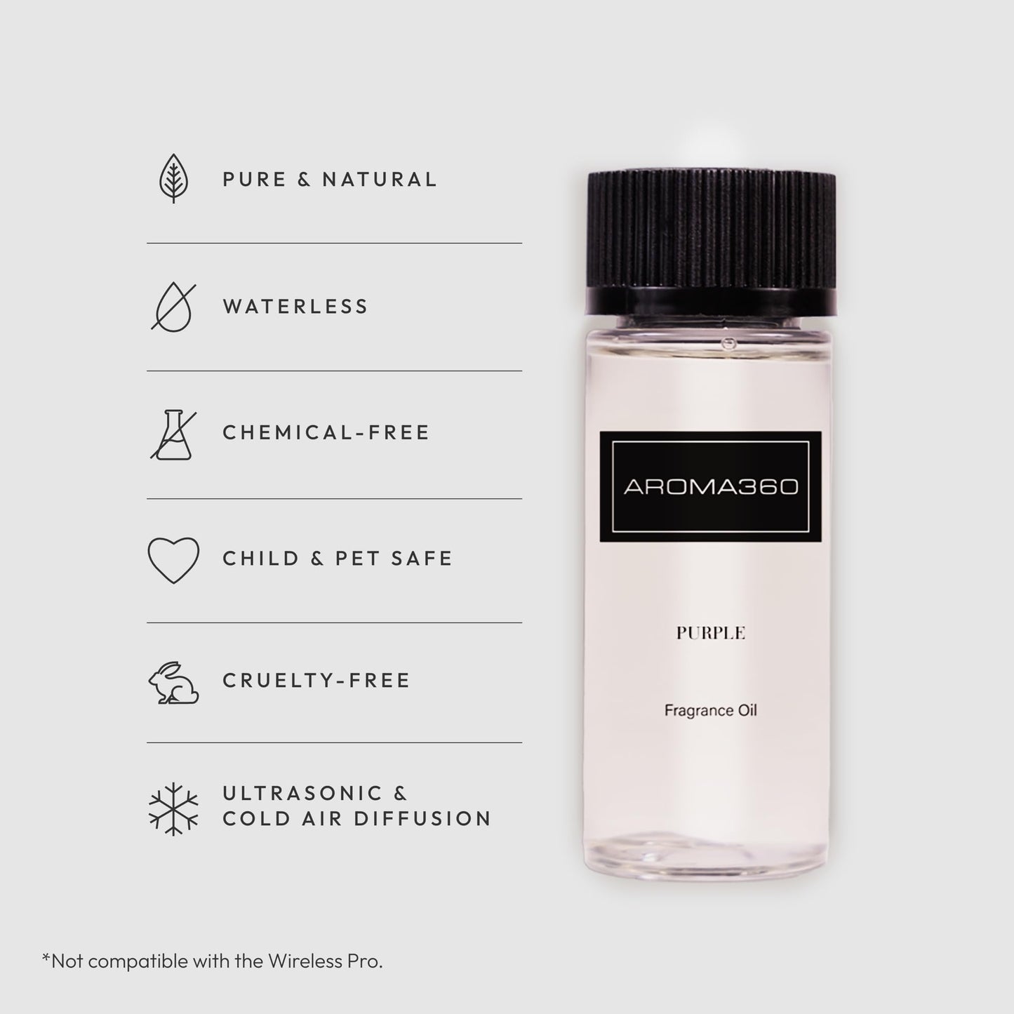 Aroma360 Purple 50mL — Luxurious Neroli, Peppercorn & Patchouli Diffuser Oil