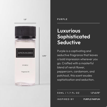 Aroma360 Purple 50mL — Luxurious Neroli, Peppercorn & Patchouli Diffuser Oil