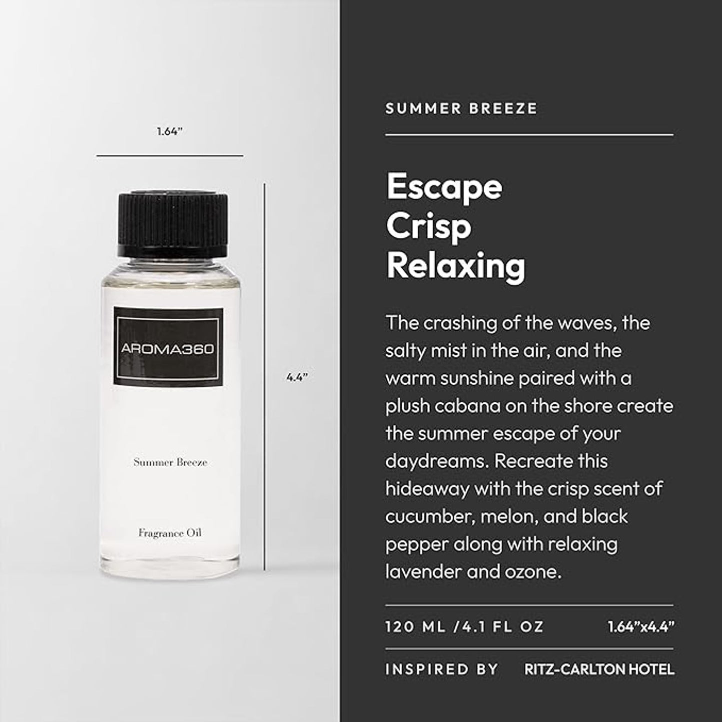 Aroma360 Summer Breeze 120mL – Luxury Fragrance Oil for Diffusers