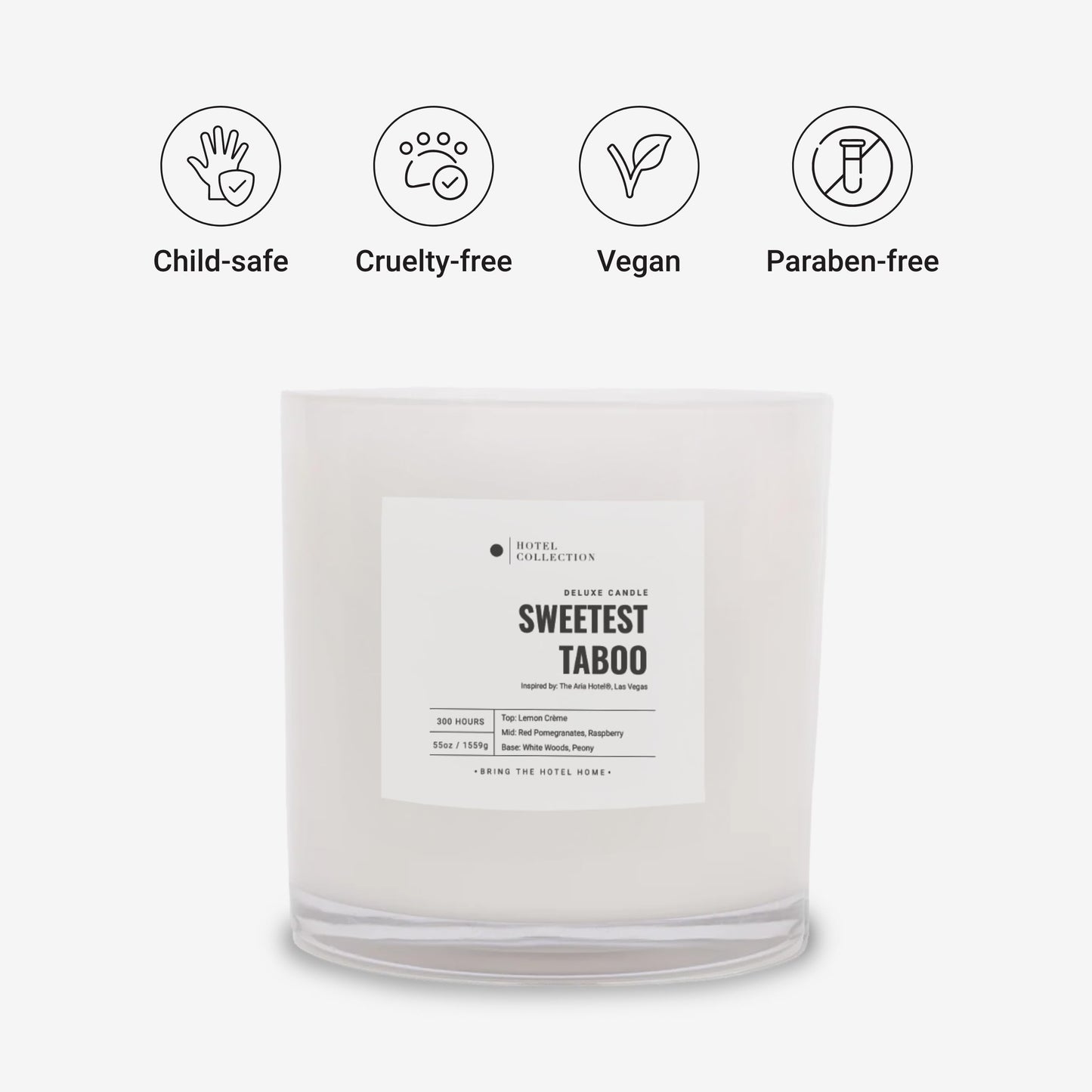 Aroma360 Sweetest Taboo Deluxe Candle | 55oz, 300-Hour Burn