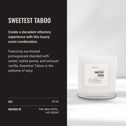 Aroma360 Sweetest Taboo Deluxe Candle | 55oz, 300-Hour Burn
